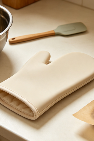 Flexible Silicone Oven Mitts With Cotton Lining