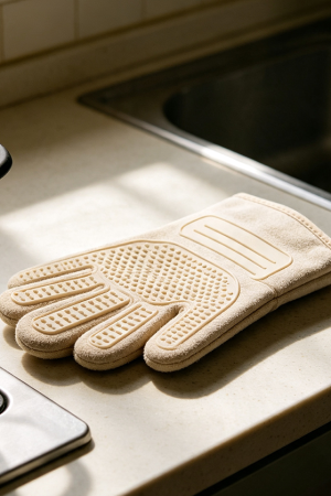 Heat Resistant Kitchen Gloves With Secure Grip